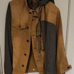 Carbon Men's Tan and Gray Shirt Jacket